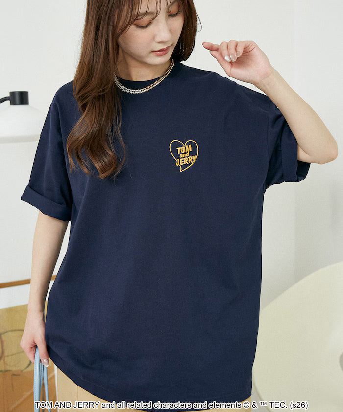 <Functional Material> TOM AND JERRY Heart Graphic T-Shirt Limited Edition
