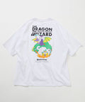 Wakana Yamazaki×FREAK'S STORE THE DRAGON & WIZARD Back Print Crew Neck T-Shirt [Limited Edition] - White