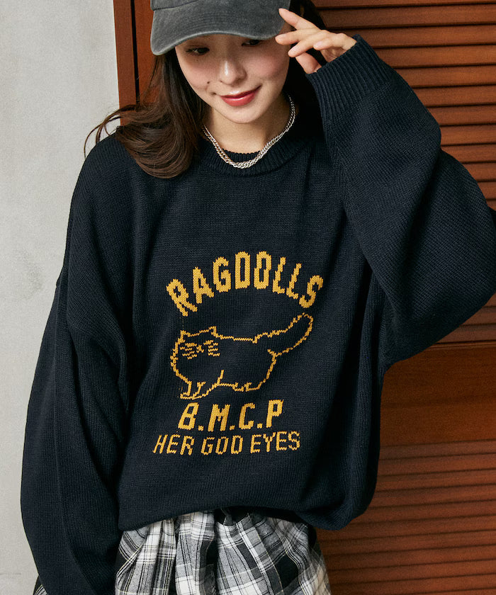RAGDOLLS CAT Ragdoll Cat Jacquard Knit Limited Edition