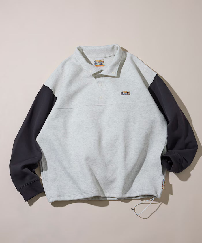 Big Silhouette Spindle Cardboard One Point Logo Snap Button Sweat - Other/Pattern 1