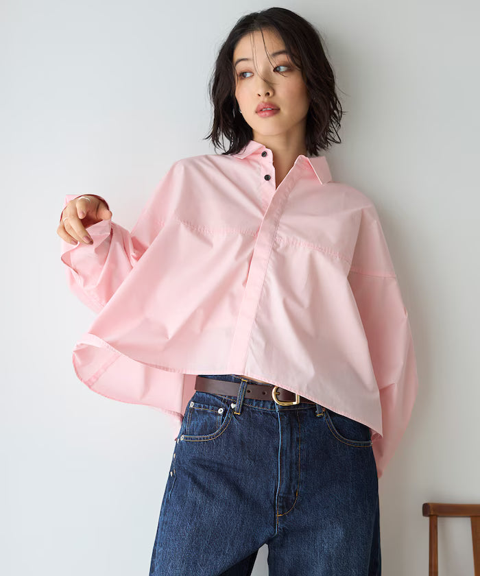 Release on March 11 at 12:00 - Switch Design Short Blouse - Pink