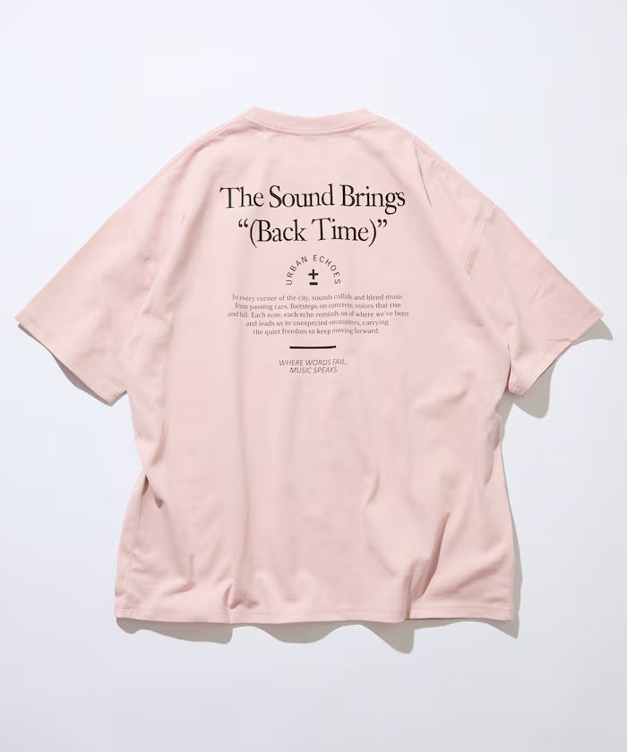 Big Silhouette Back Print Crew Neck T-Shirt / The Sound Brings 【Limited Edition】