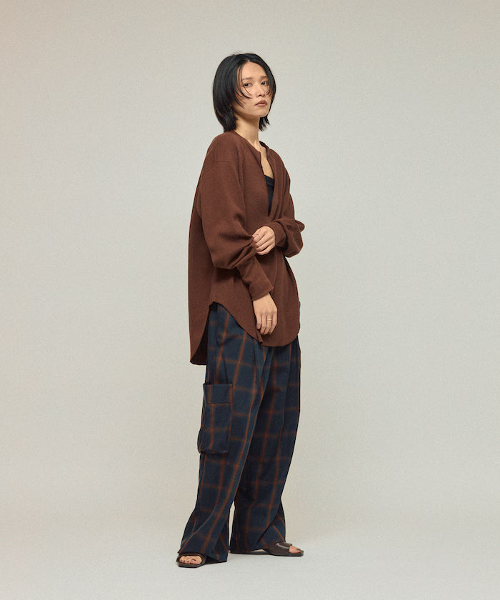 Ombre Check Easy Pants / Patch Pocket Wide Easy Pants