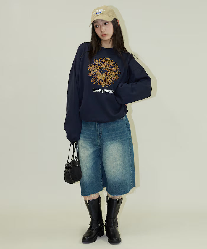 LOVE POP STUDIO FLOWER EMBROIDERY SWEAT【Limited Edition】
