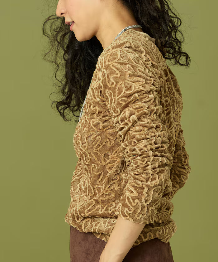 Mesh Velour Top