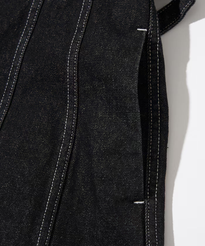 Denim Mermaid Dress / A-Line Slit Denim Overall Dress / Jumper Skirt