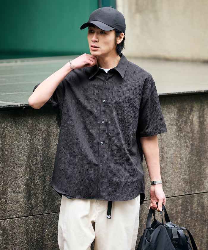 AiRide/AiRide Relax Fit Short Sleeve Seersucker Shirt/Pocketable/Quick Dry/UV Cut [Limited Edition]