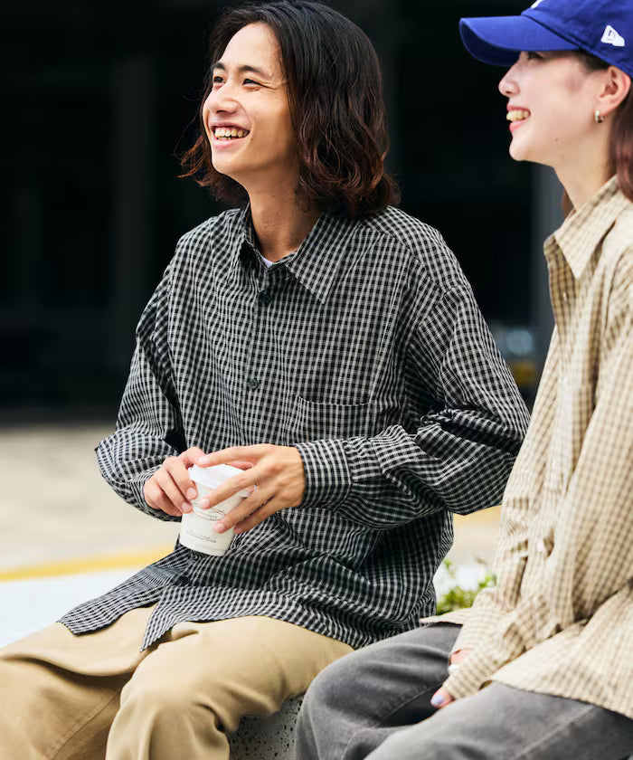 Relax Fit Classic Pattern Regular Collar Shirt / Check Pattern / Stripe Pattern 【Limited Edition】