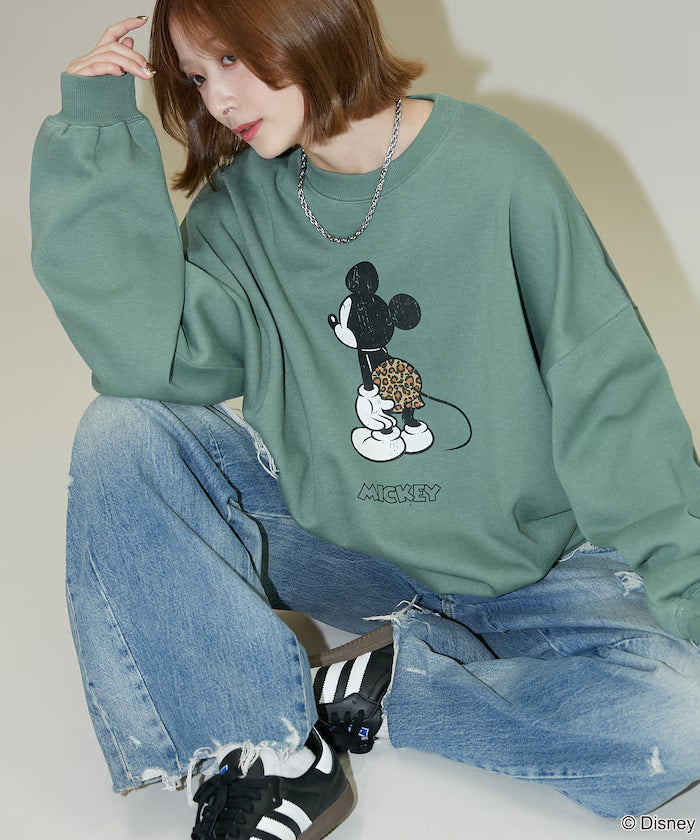 Limited Edition MICKEY MOUSE GRAPHIC SWEAT - Olive