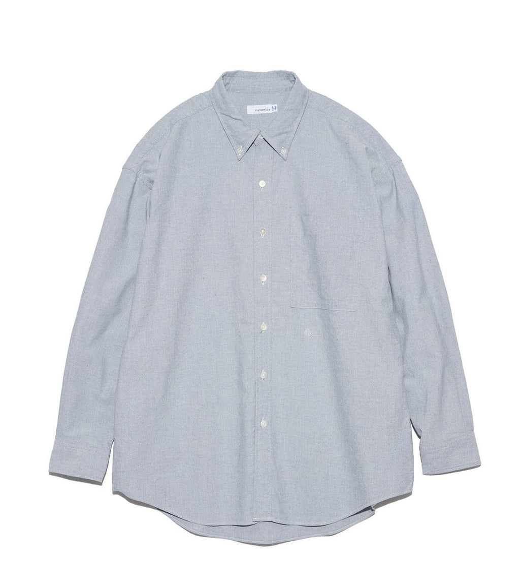 Button Down Wind Shirt - HN(Grayish Navy)