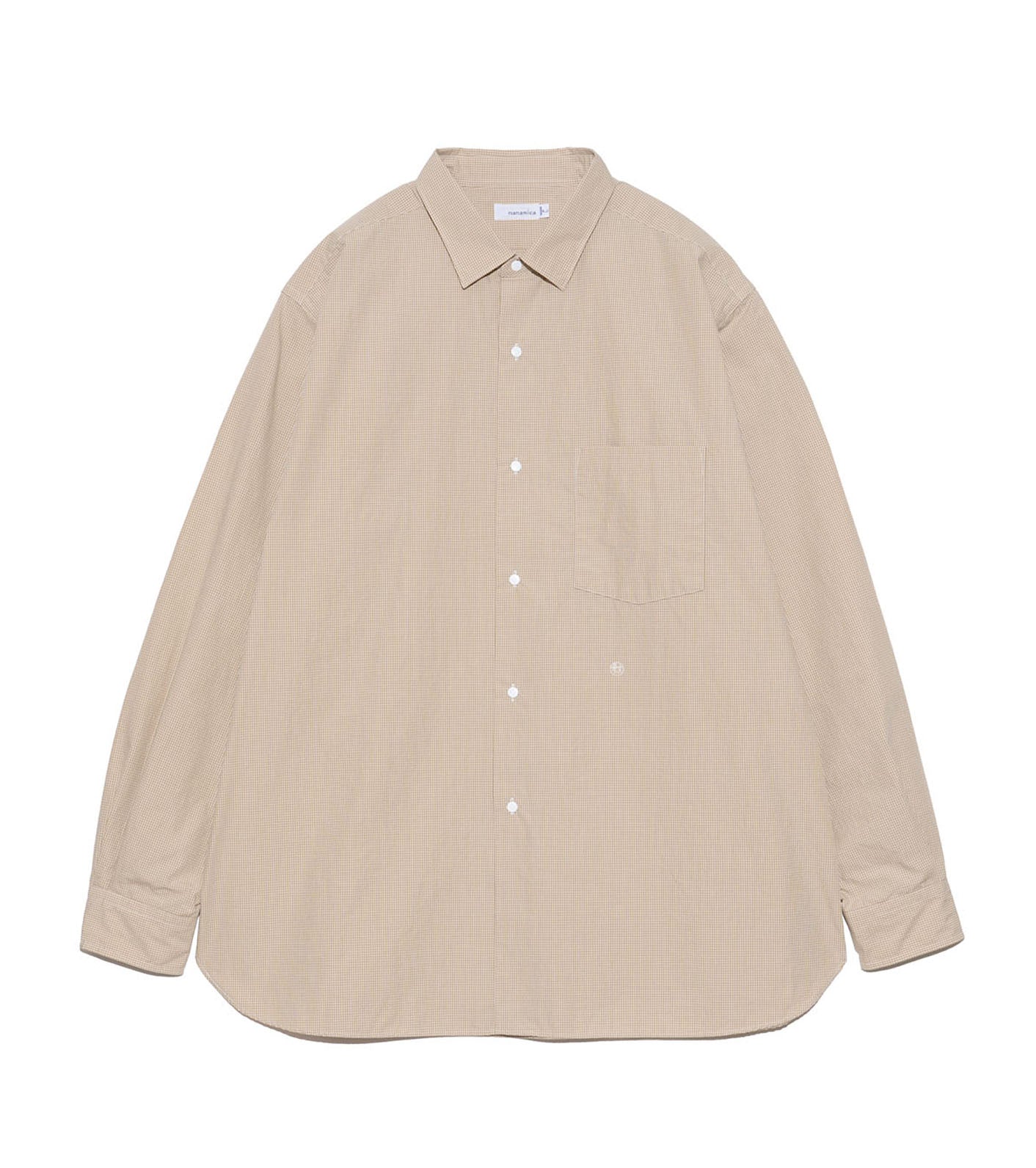 Regular Collar Gingham Check Wind Shirt - BE(Beige)