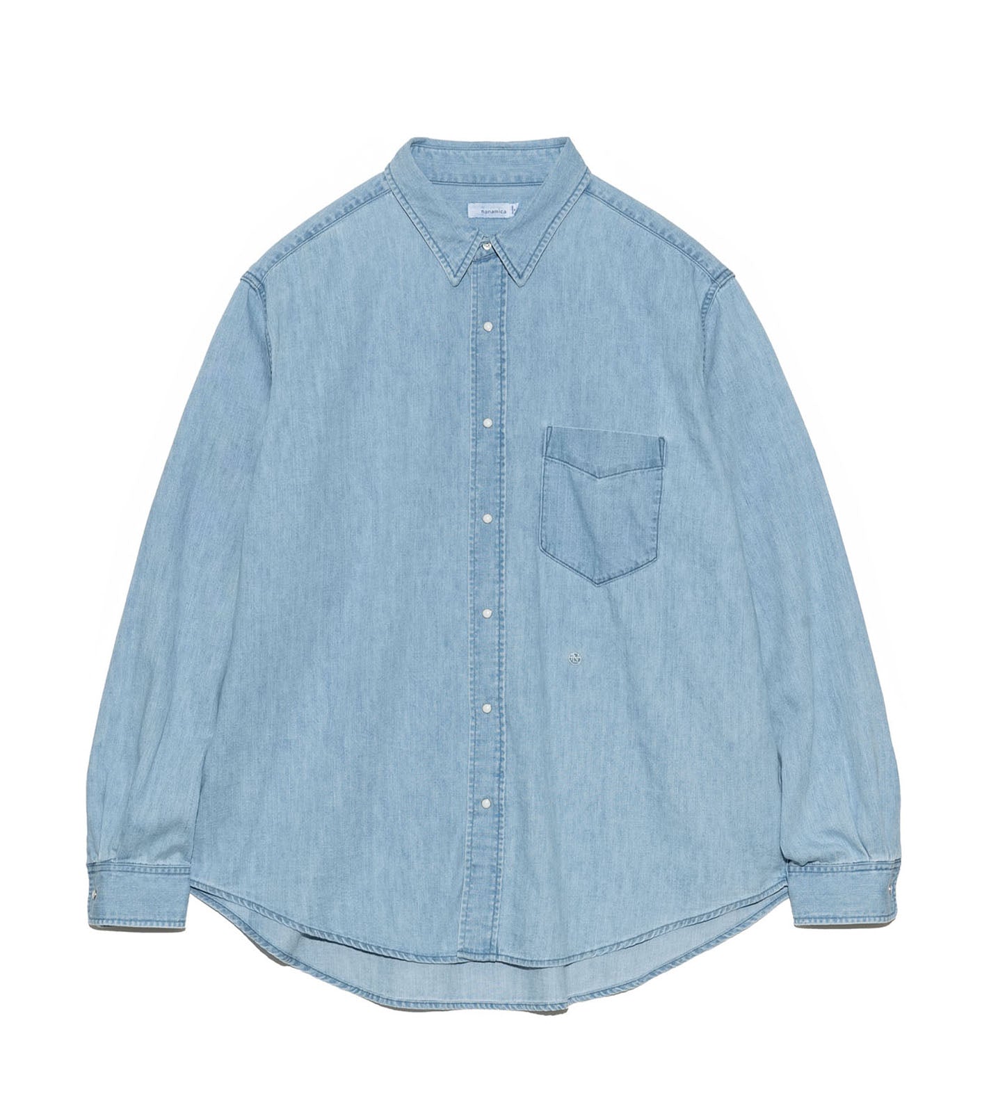 Regular Collar Light Denim Shirt - IB(Indigo Bleach)