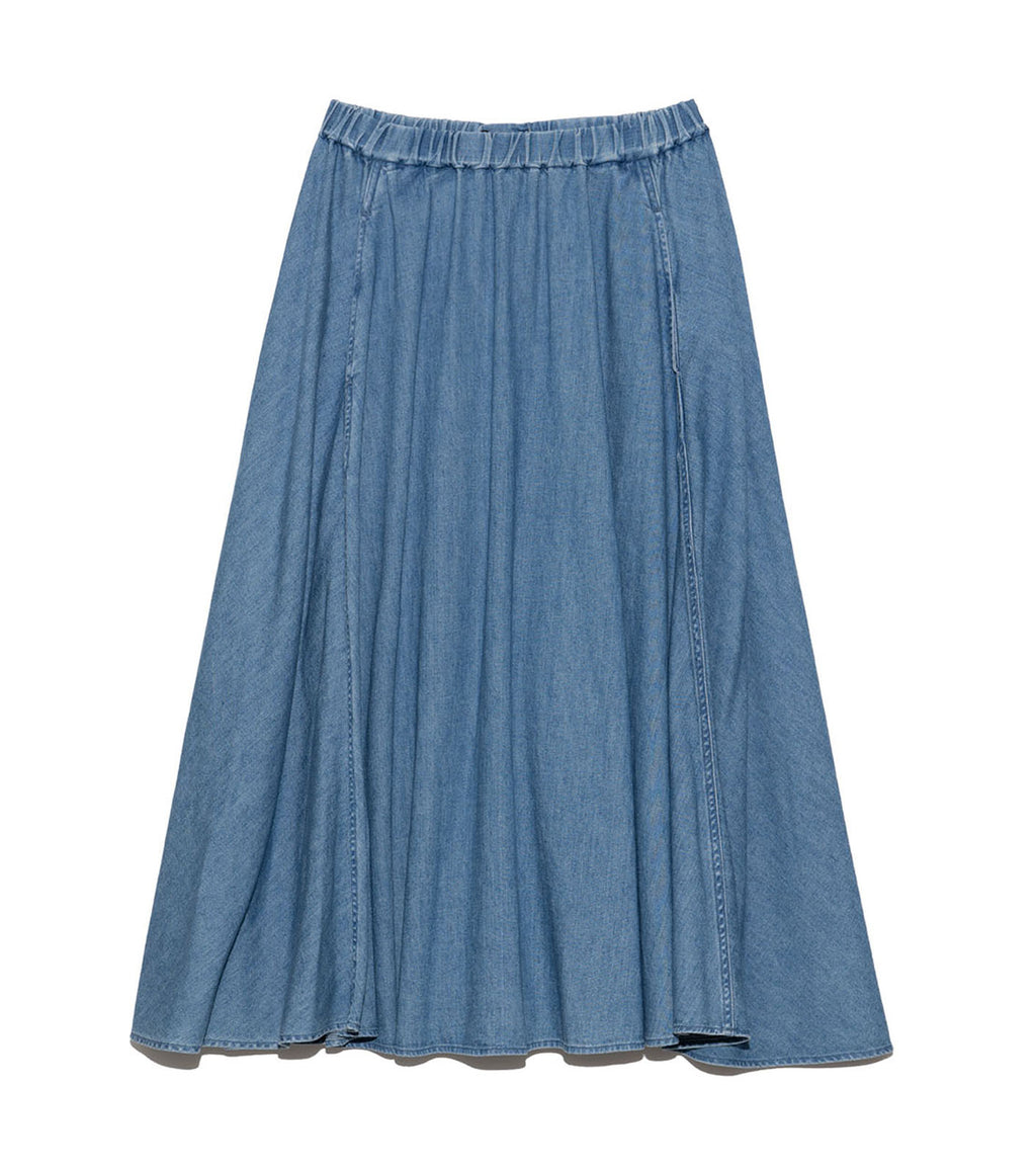 Light Denim Circular Skirt