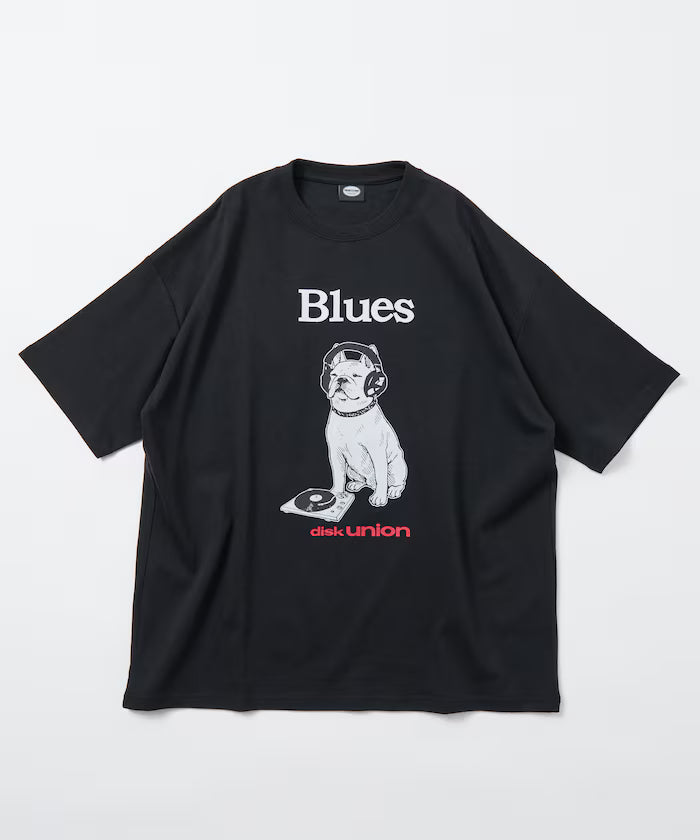 Limited Edition diskunion×FREAK'S STORE Exclusive French Bulldog Big Silhouette Print Crew Neck T-Shirt