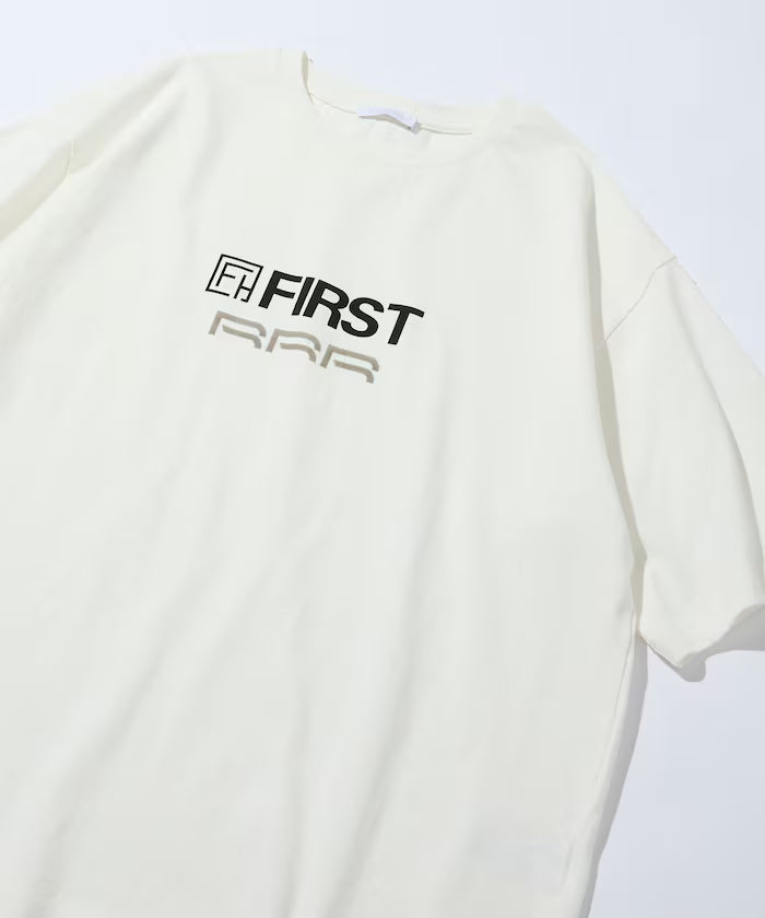 6 oz Front Logo Print Crew Neck T-Shirt / Print T-Shirt PRINT RRR - White