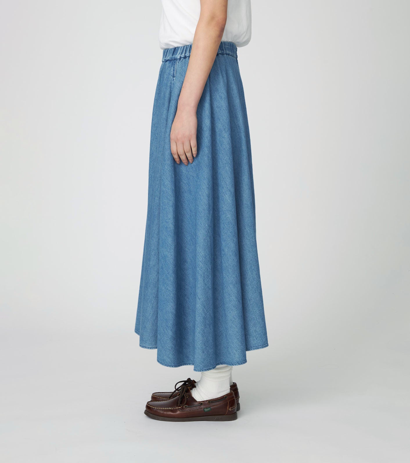 Light Denim Circular Skirt