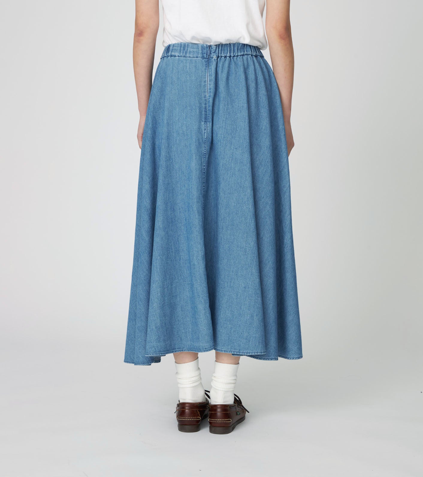 Light Denim Circular Skirt