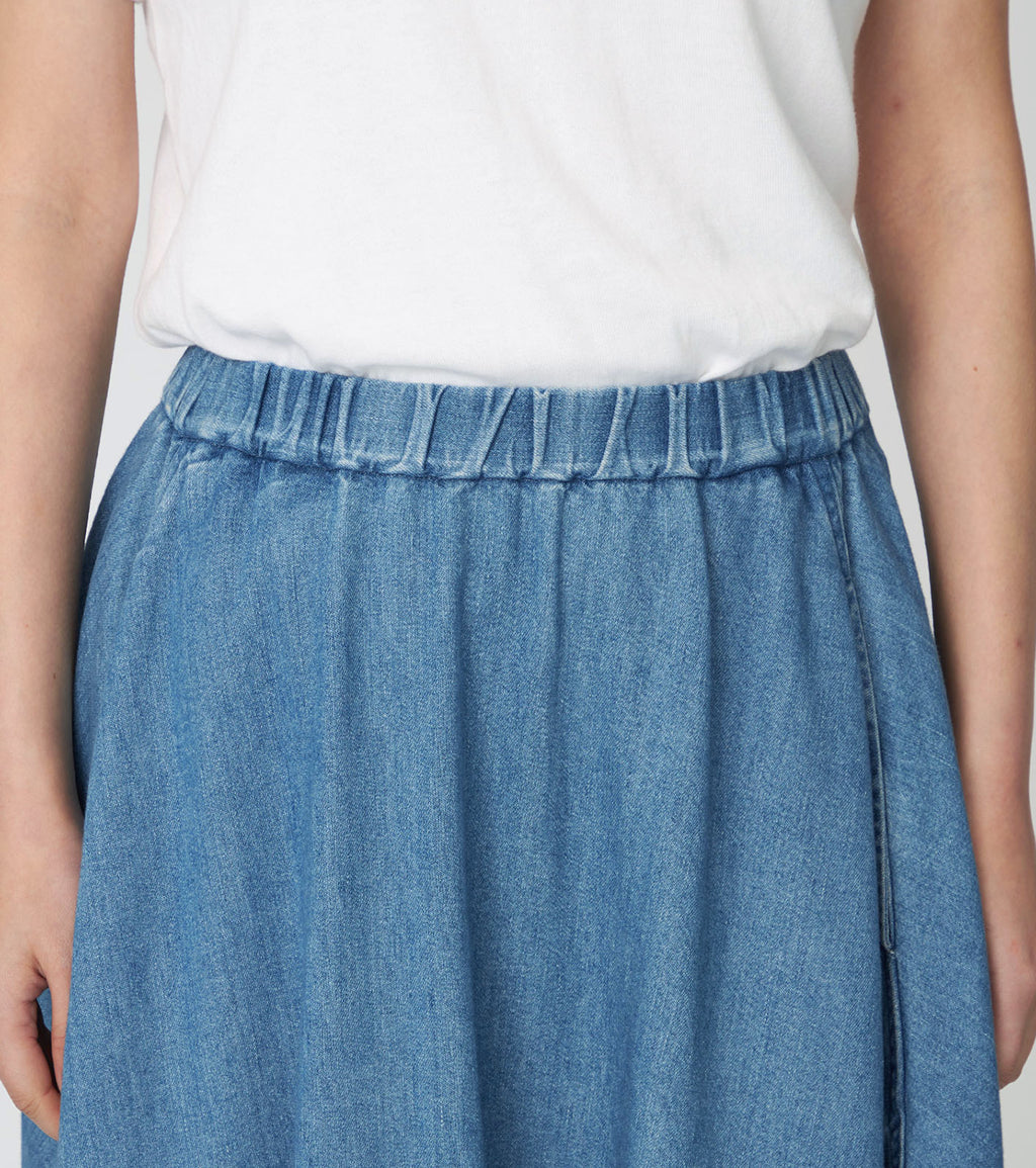Light Denim Circular Skirt