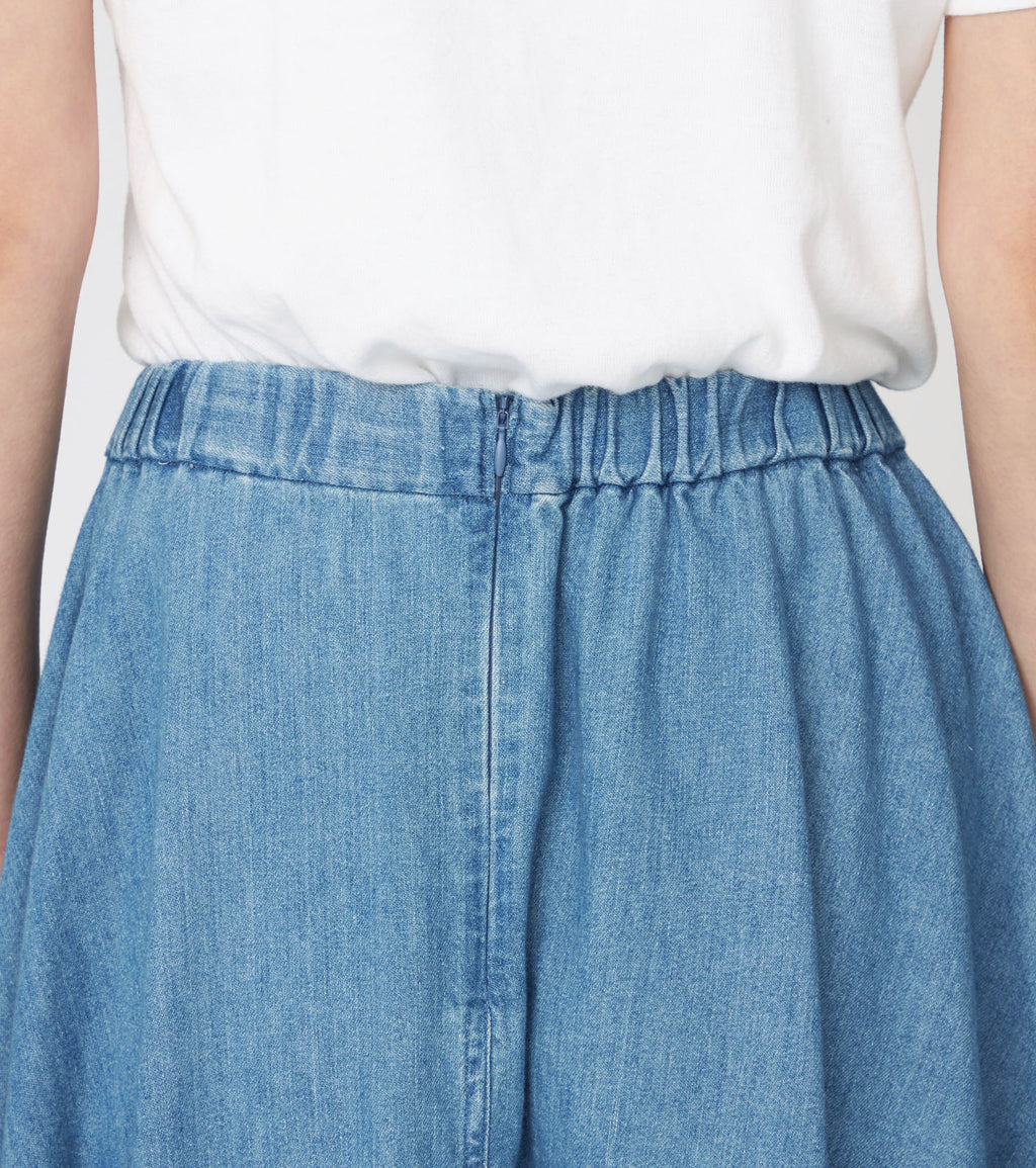 Light Denim Circular Skirt