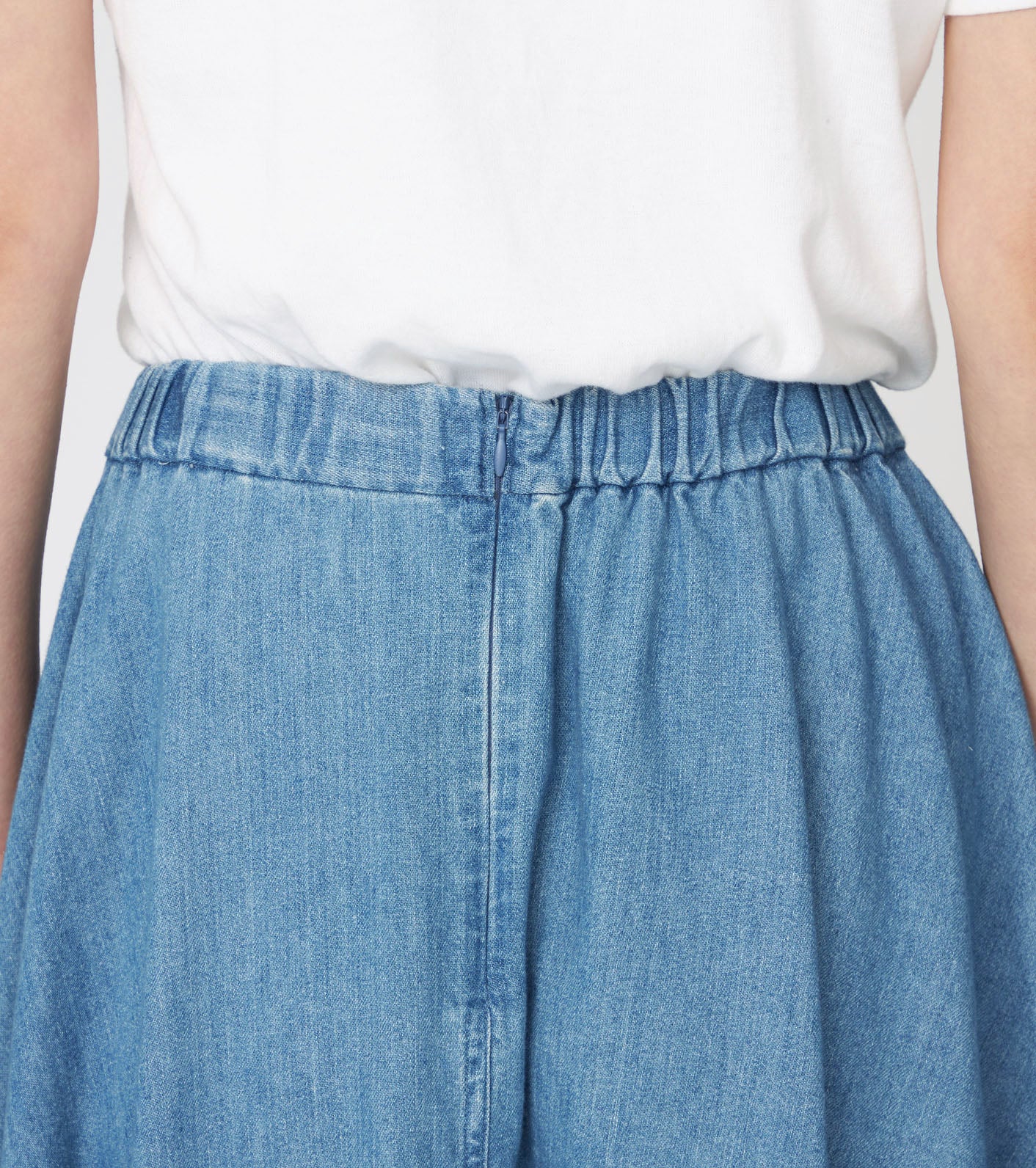 Light Denim Circular Skirt