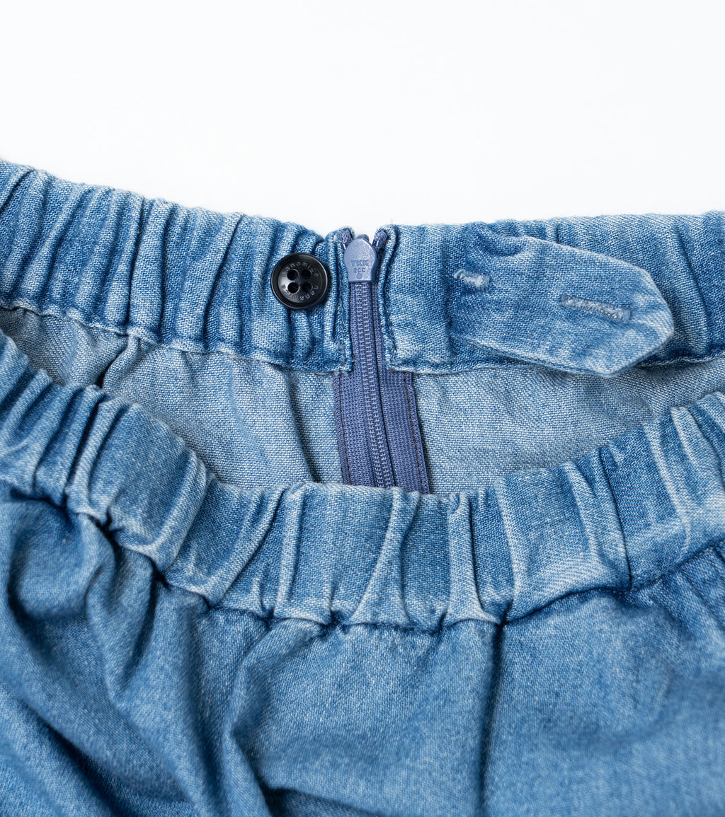 Light Denim Circular Skirt