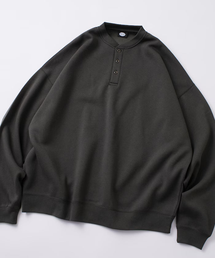 Big Silhouette Henley Neck Sweat Pullover [Limited Edition]