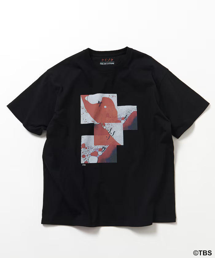 [March 13, 12:00 Release] TBS Drama 'Keizoku' Collaboration 'LOGO' Collage Art Print Short Sleeve Crew Neck T-Shirt - Black