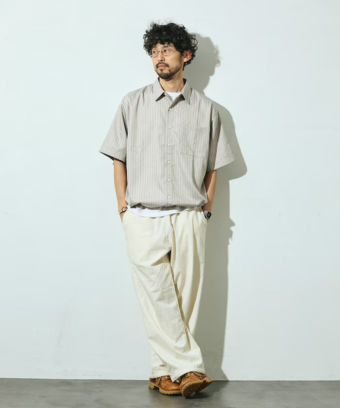 Spindle Stripe Short Sleeve Shirt / Compatible with Setup