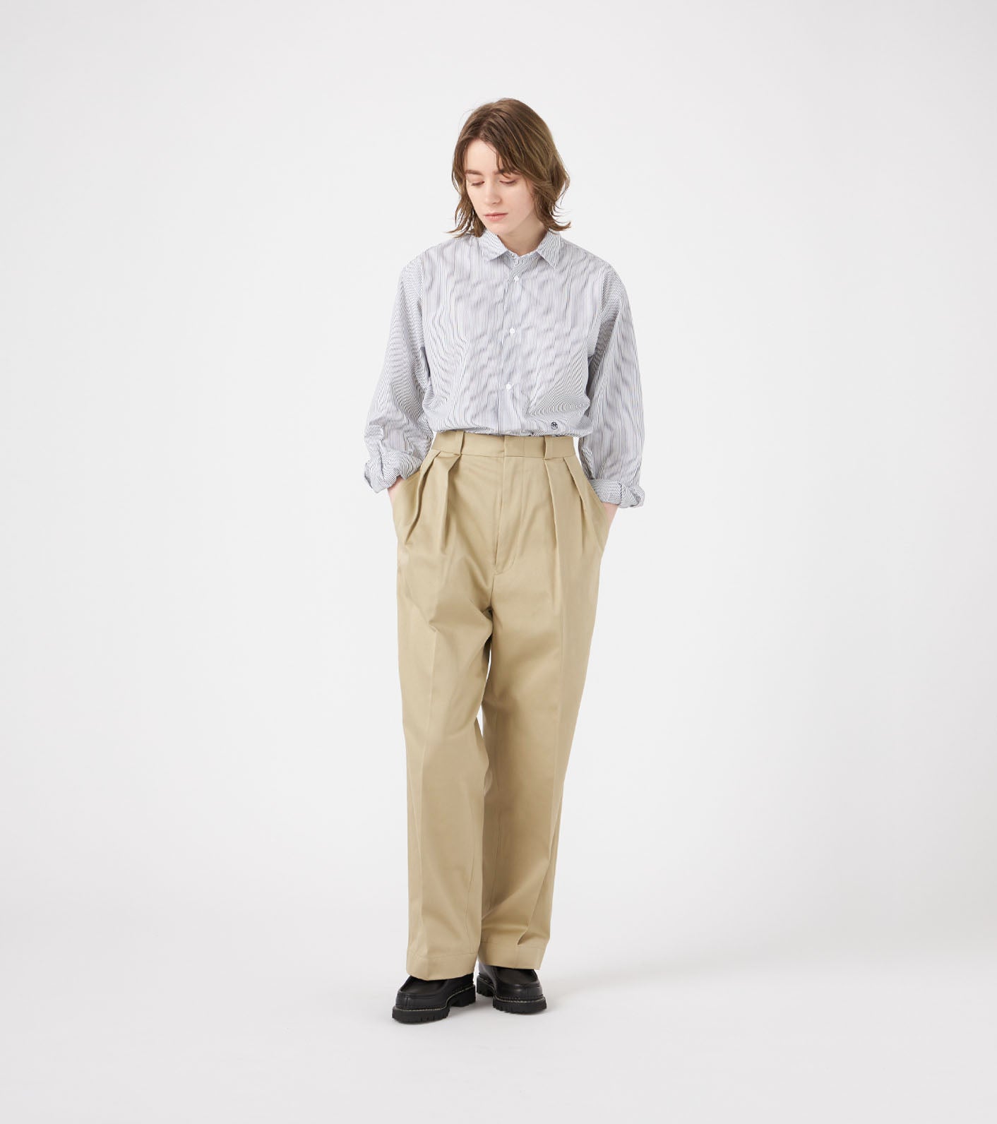 Double Pleated Chino Pants