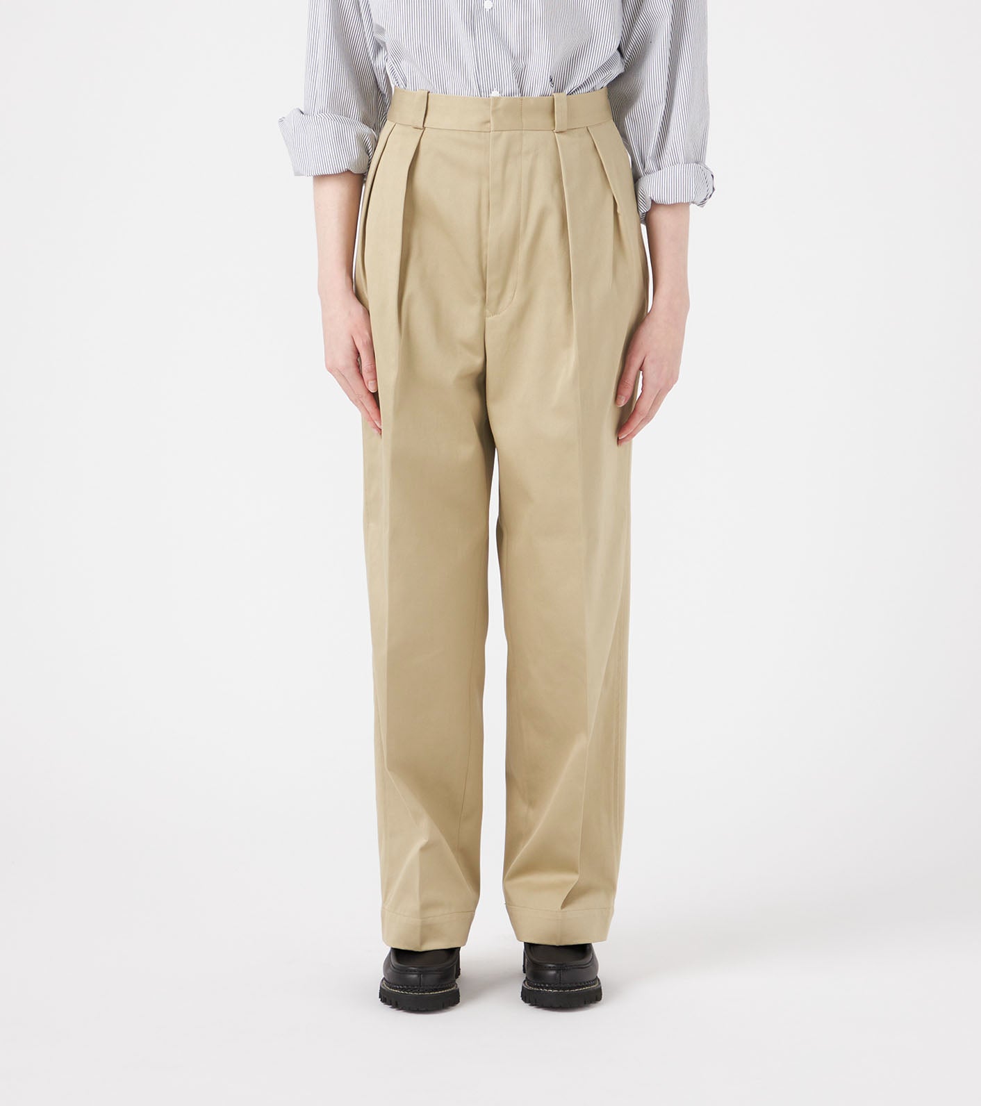 Double Pleated Chino Pants