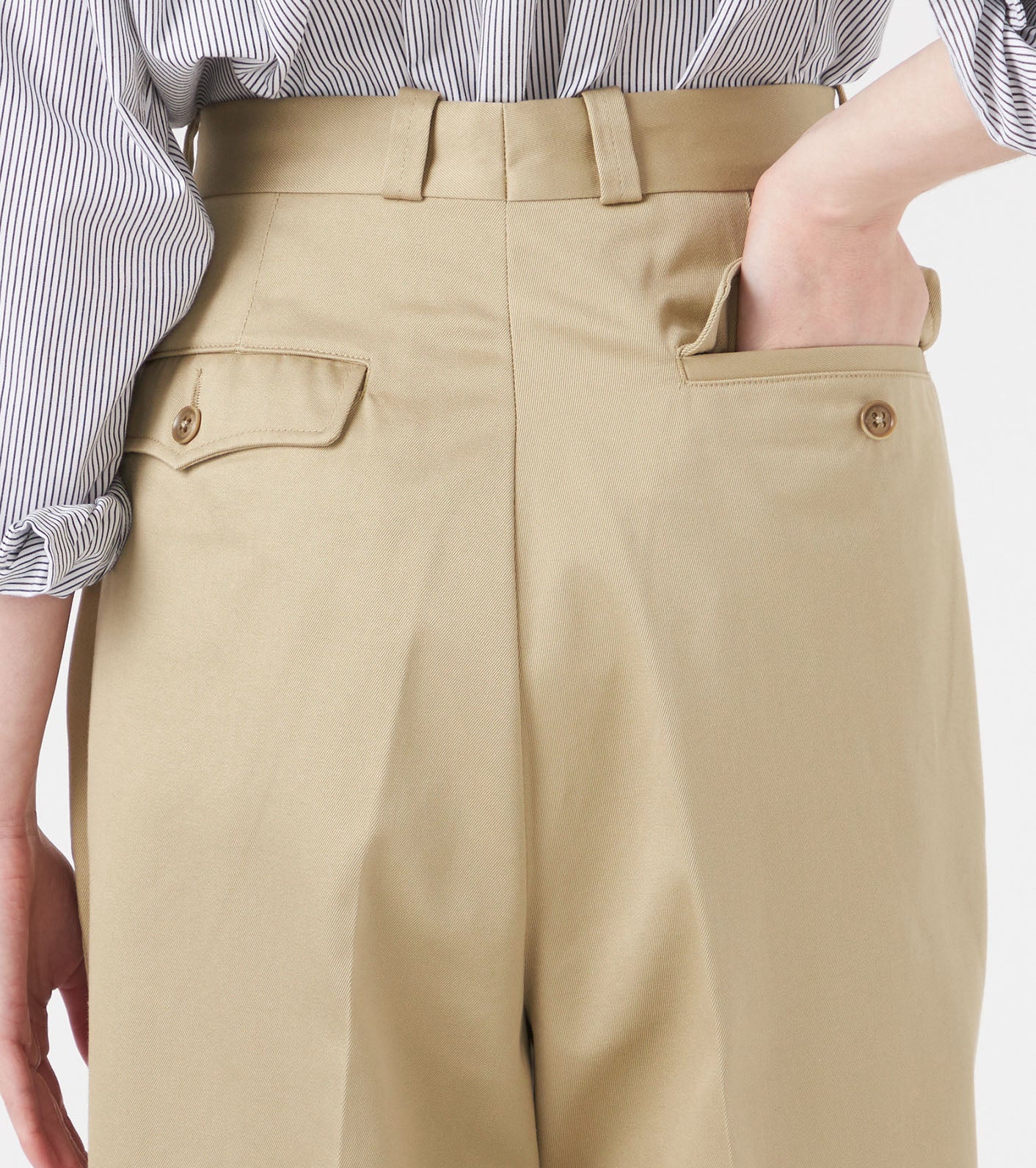 Double Pleated Chino Pants