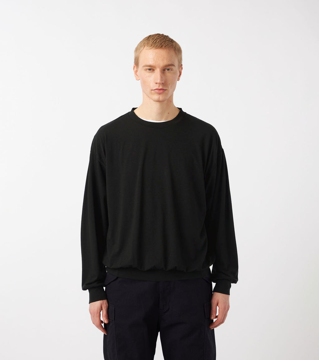 Wool Jersey Crew Neck L/S Tee