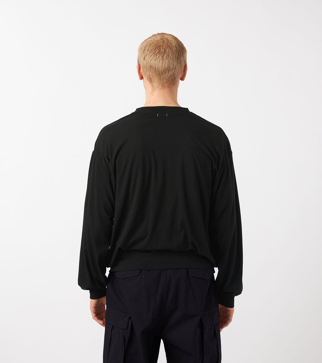 Wool Jersey Crew Neck L/S Tee