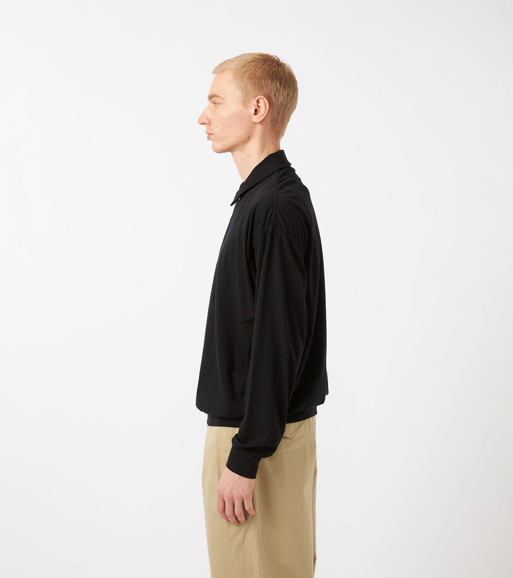 Wool Jersey L/S Polo