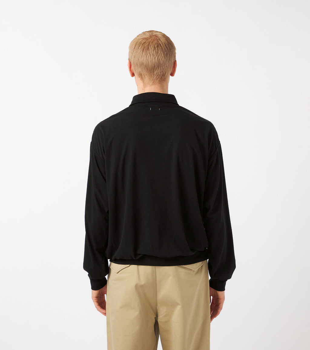 Wool Jersey L/S Polo