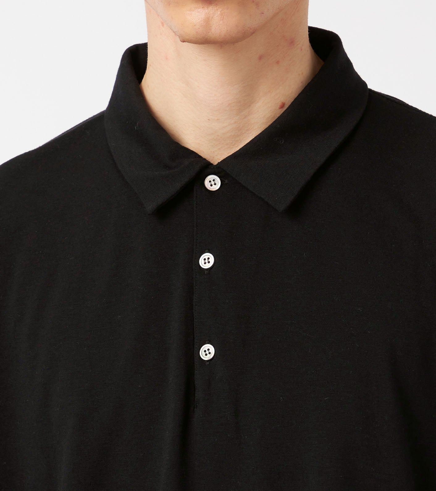 Wool Jersey L/S Polo