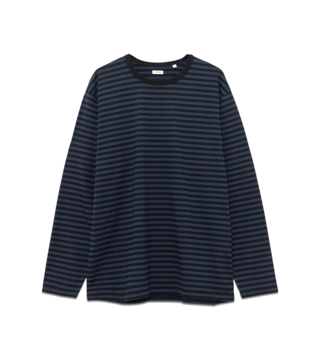 COOLMAX Stripe Jersey L/S Tee - KN(Black x Navy)