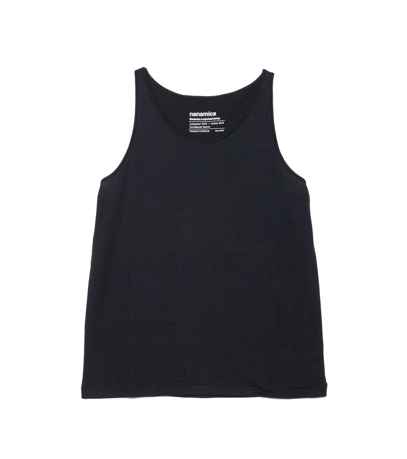 nanamica Loopwheel COOLMAX Jersey Camisole - K(Black)