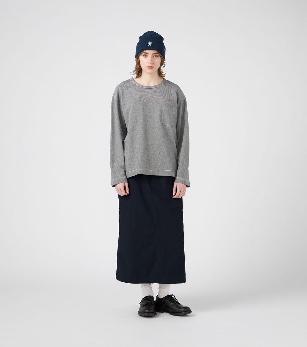 Micro Stripe Pocket L/S Tee