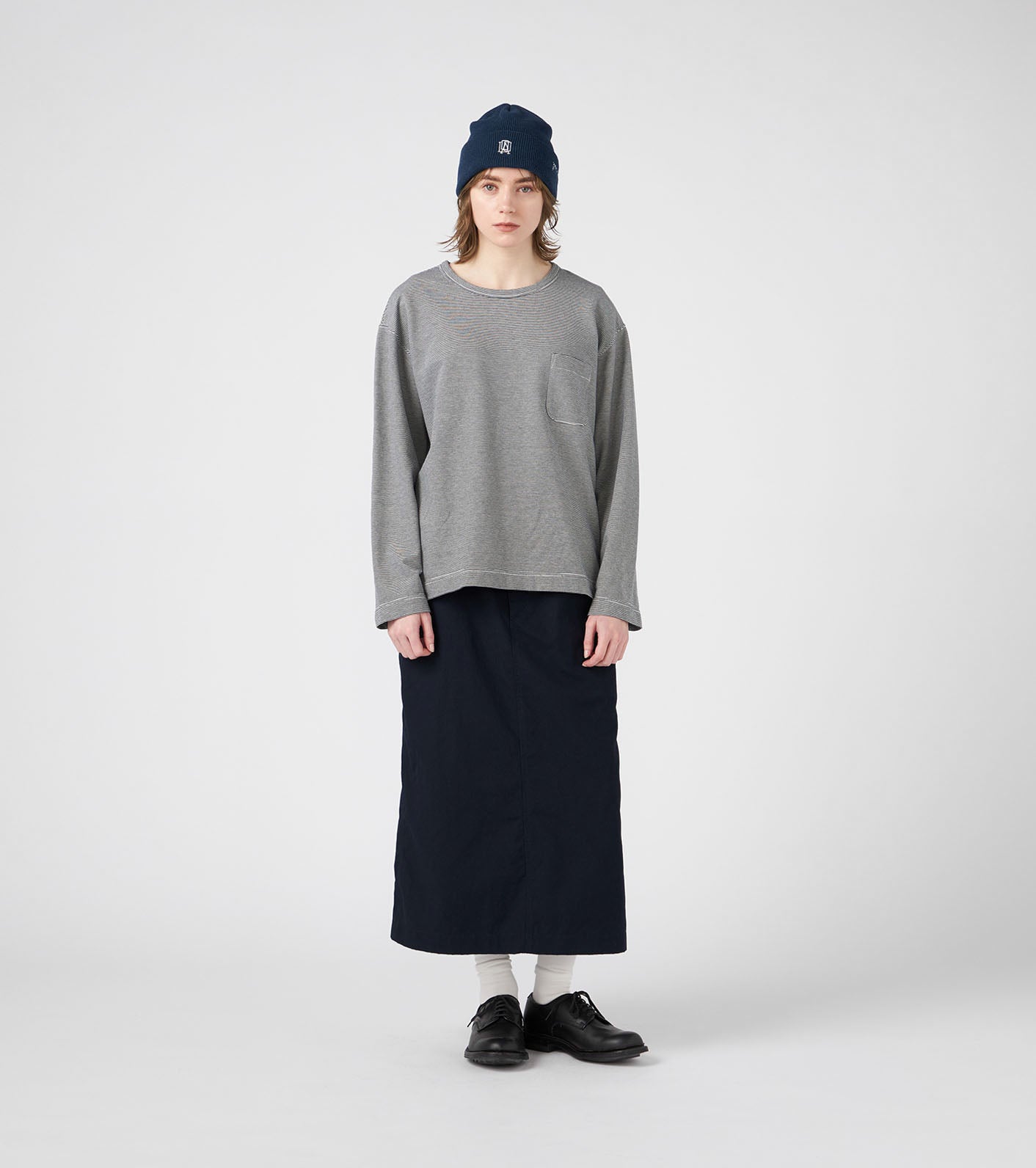 Micro Stripe Pocket L/S Tee