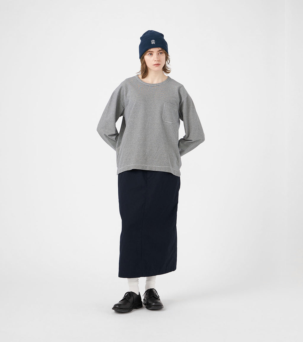 Micro Stripe Pocket L/S Tee