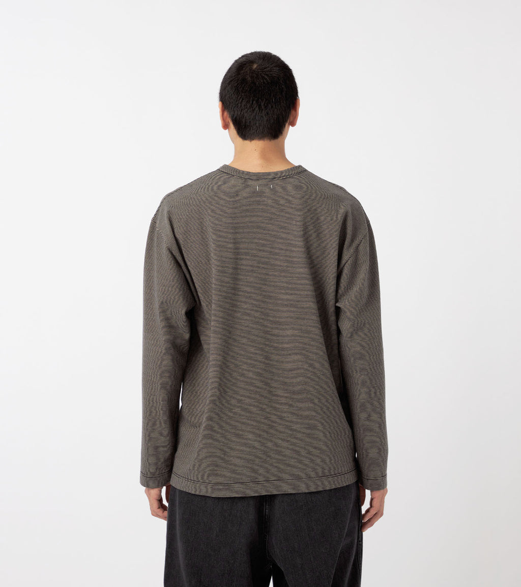 Micro Stripe Pocket L/S Tee