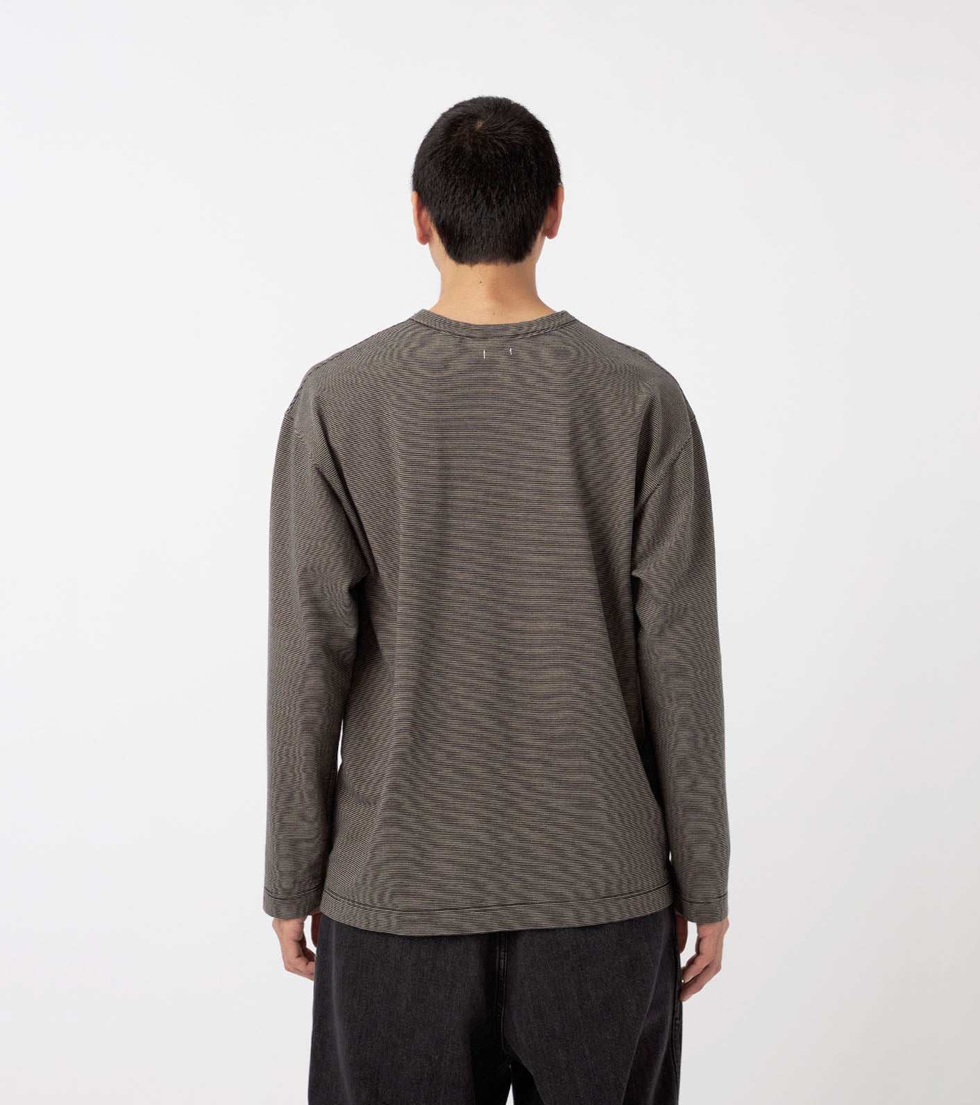Micro Stripe Pocket L/S Tee