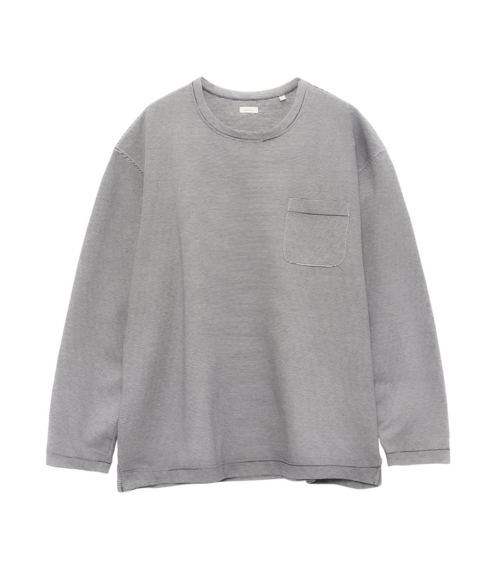 Micro Stripe Pocket L/S Tee