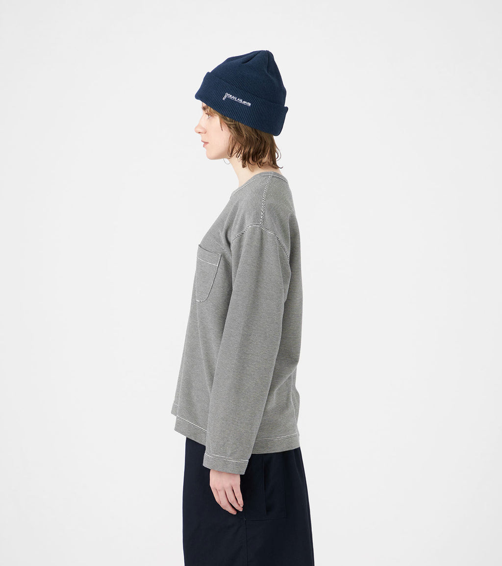 Micro Stripe Pocket L/S Tee