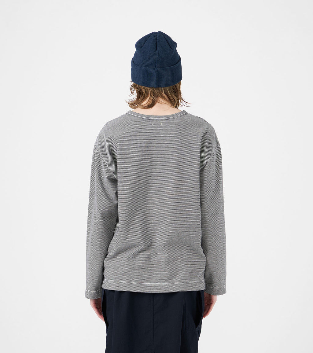 Micro Stripe Pocket L/S Tee