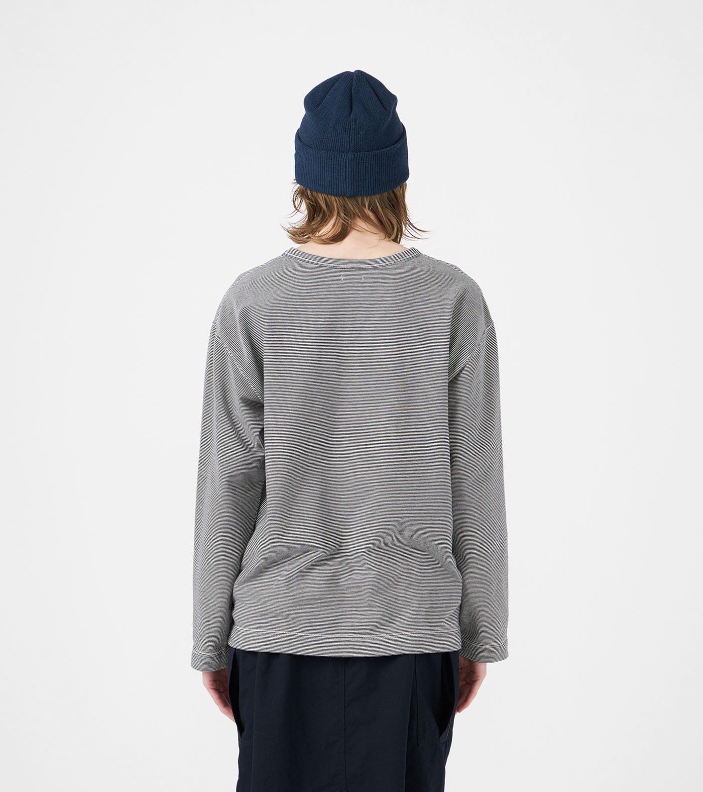 Micro Stripe Pocket L/S Tee