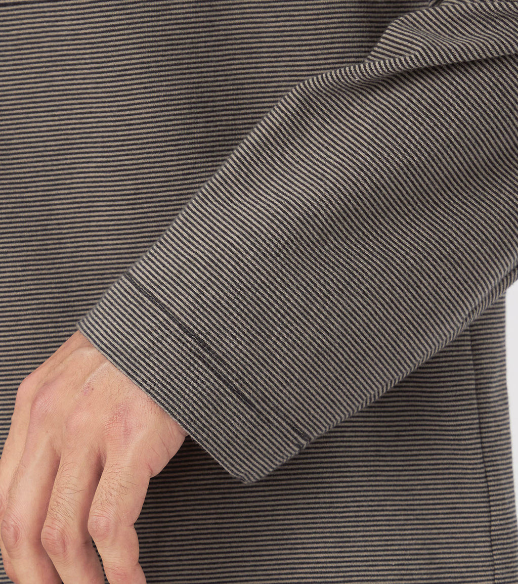 Micro Stripe Pocket L/S Tee