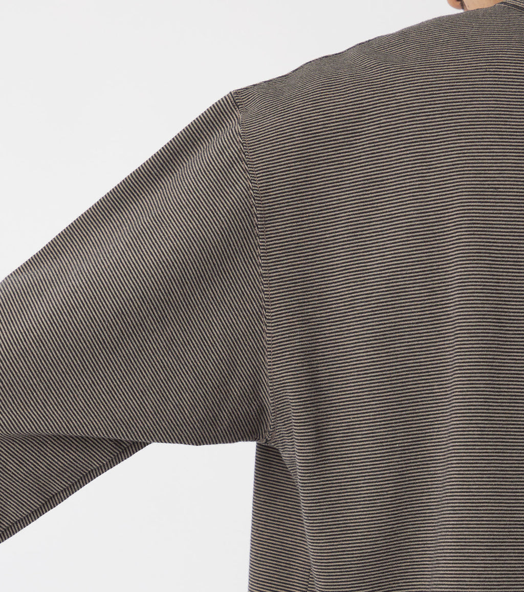 Micro Stripe Pocket L/S Tee