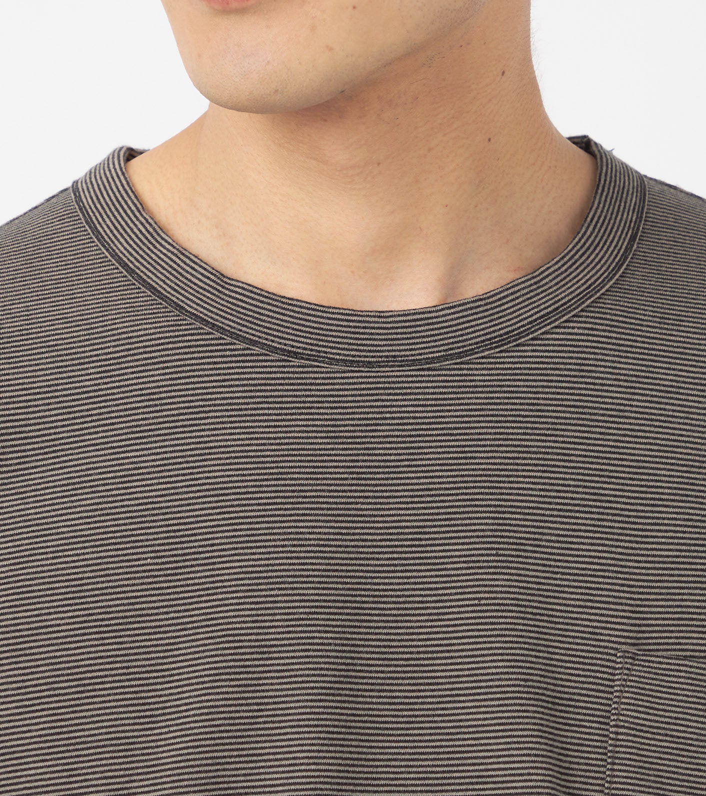 Micro Stripe Pocket L/S Tee